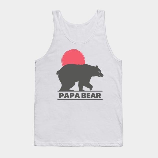 Papa Bear Tank Top by Art By Bear